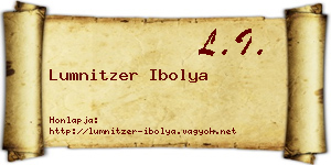 Lumnitzer Ibolya névjegykártya